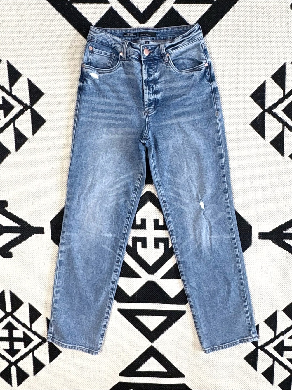 STS SeeThruSoul High Rise Relaxed Straight Leg Jeans Size 25